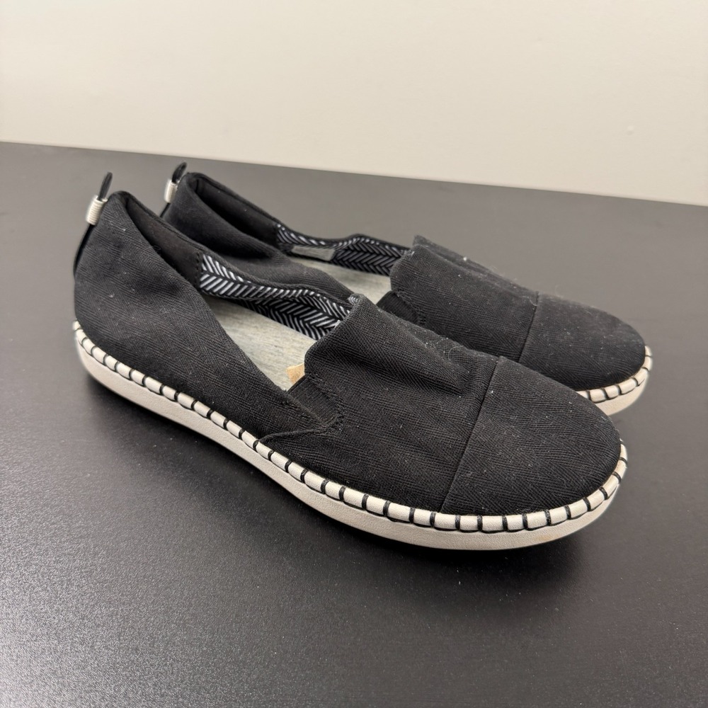 Clarks Cloudsteppers Shoes Women's 10M Black Cushion Soft Insole Comfort Walking
